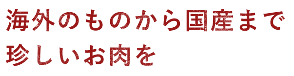 珍しいお肉